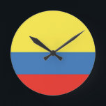 Colombia Flag Round Clock<br><div class="desc">support your country</div>