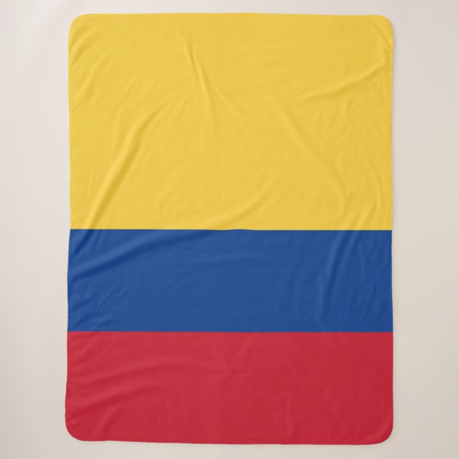 Colombia flag sherpa blanket (Front)