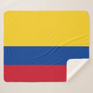 Colombia Flag Sherpa Blanket