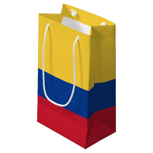 Colombia flag small gift bag (Front Angled)