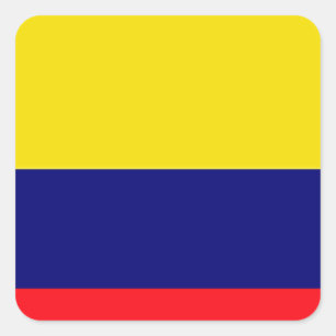 Colombia flag square sticker