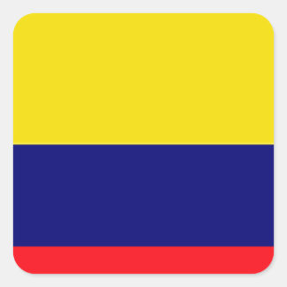 Colombia flag square sticker