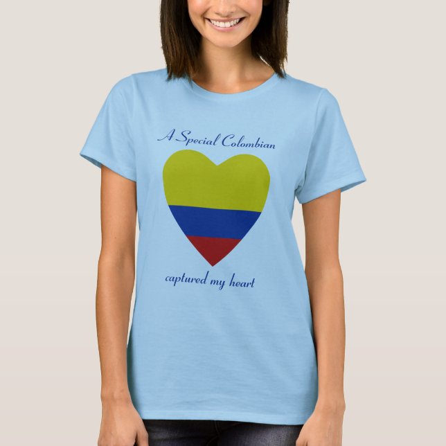 Colombia Flag Sweetheart T-Shirt (Front)