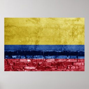 Colombia flag wall poster