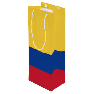 Colombia flag wine gift bag
