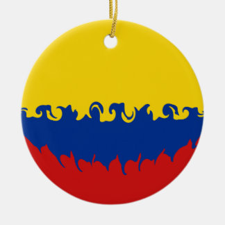 Colombia Gnarly Flag Ceramic Tree Decoration