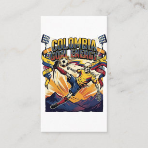 Colombia Goal Energy Skeleton Striker Nations Crea Business Card