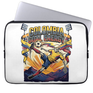 Colombia Goal Energy Skeleton Striker Nations Crea Laptop Sleeve