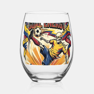 Colombia Goal Energy Skeleton Striker Nations Crea Stemless Wine Glass