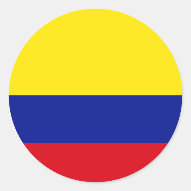 Colombia High quality Flag Classic Round Sticker (Front)