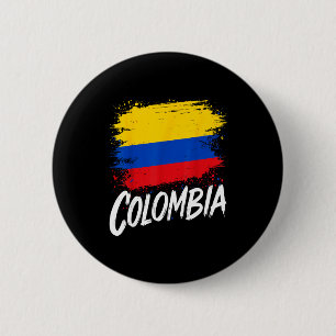 Colombia Lover Colombian Flag  6 Cm Round Badge