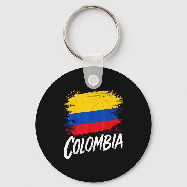 Colombia Lover Colombian Flag  Key Ring (Front)