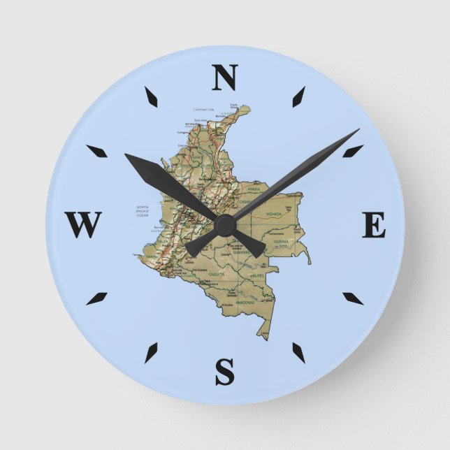 Colombia Map Clock (Front)