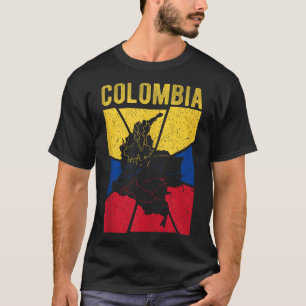 Colombia Map Flag Colombian National Expat Patriot T-Shirt