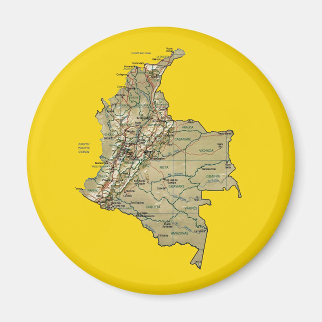 Colombia Map Magnet (Front)