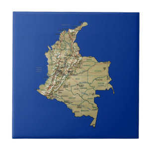 Colombia Map Tile