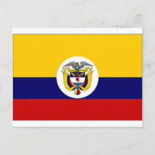Colombia Naval Ensign Flag Postcard