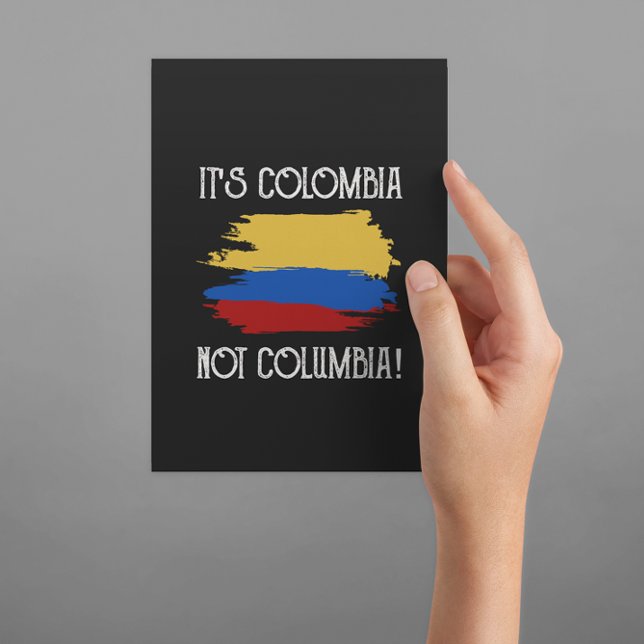 Colombia not Columbia Funny Quote Colombian Postcard (colombia not columbia funny postcard)