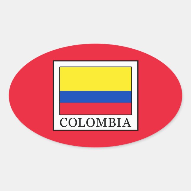 Colombia Oval Sticker (Front)