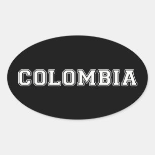 Colombia Oval Sticker