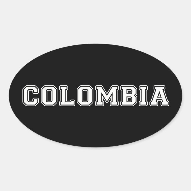 Colombia Oval Sticker (Front)