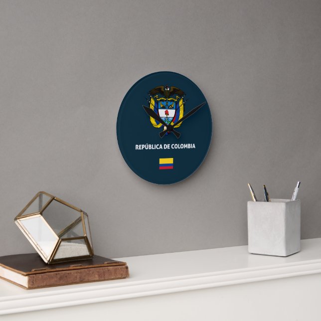 Colombia passport phone case round clock (Office)