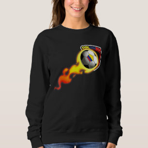 Colombia Pelota en Llamas Soccer Futbol Sweatshirt