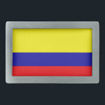 Colombia Rectangular Belt Buckle<br><div class="desc">Colombia flag</div>
