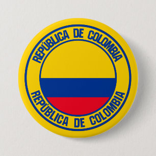 Colombia Round Emblem 7.5 Cm Round Badge