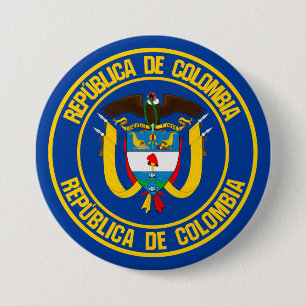 Colombia Round Emblem 7.5 Cm Round Badge