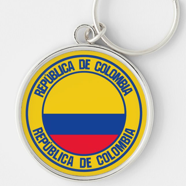 Colombia Round Emblem Key Ring (Front)