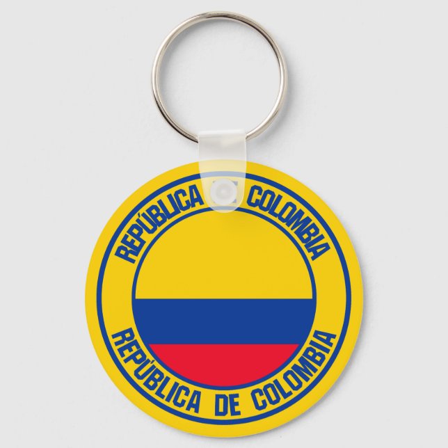 Colombia Round Emblem Key Ring (Front)