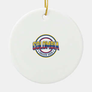Colombia Soccer 2026 Soccer Bold Country Typograph Ceramic Tree Decoration