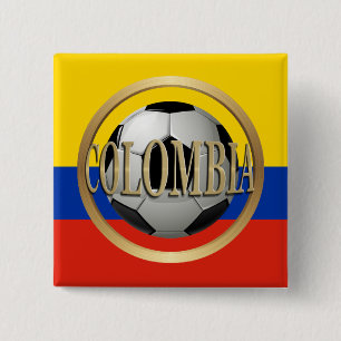 Colombia Soccer Ball 15 Cm Square Badge