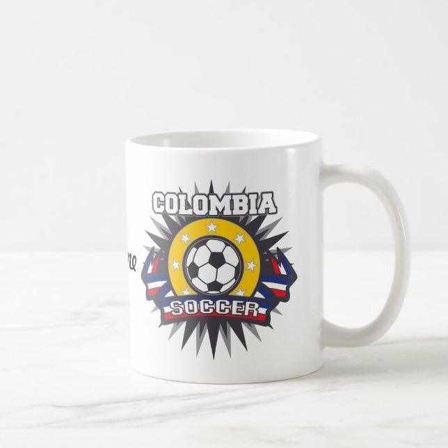 Colombia Soccer Burst Coffee Mug (Right)