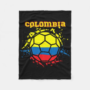 Colombia Soccer Colombian Flag Futbol Fan Jersey  Fleece Blanket