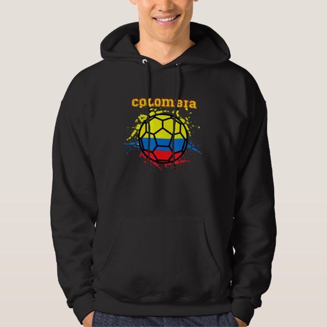 Colombia Soccer Colombian Flag Futbol Fan Jersey Hoodie (Front)