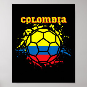 Colombia Soccer Colombian Flag Futbol Fan Jersey Poster
