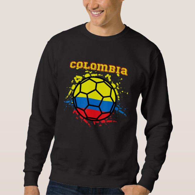 Colombia Soccer Colombian Flag Futbol Fan Jersey Sweatshirt (Front)
