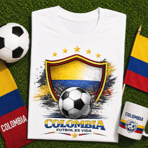 Colombia Soccer Fan Colombian Football World Cup T-Shirt