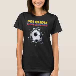 Colombia Soccer Fans - Colombian Football In Crack T-Shirt