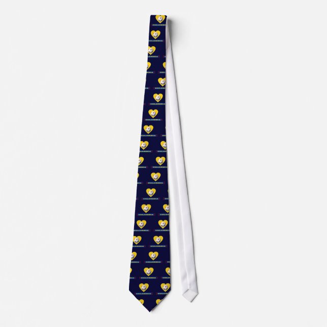 COLOMBIA SOCCER Heart and Scarf NATIONAL TEAM Tie (Front)