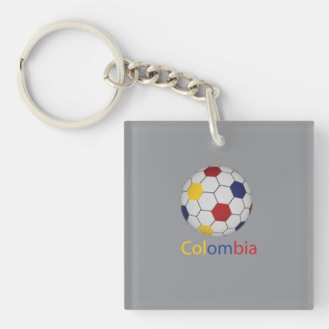 Colombia Soccer Keychain  (Front)