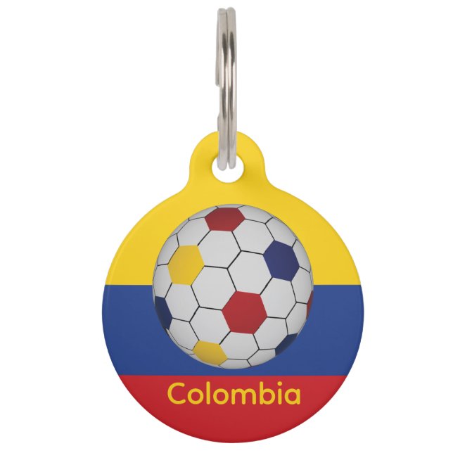 Colombia Soccer Pet Tag (Front)