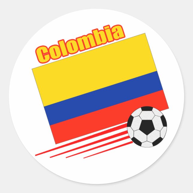 Colombia Soccer Team Classic Round Sticker (Front)