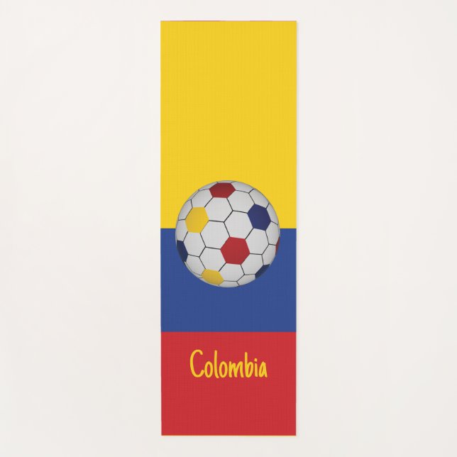 Colombia Soccer Yoga Mat (Front)