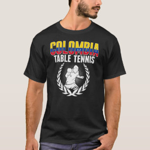 Colombia Table Tennis Colombian Ping Pong Support T-Shirt
