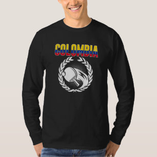 Colombia Table Tennis  Colombian Ping Pong Support T-Shirt