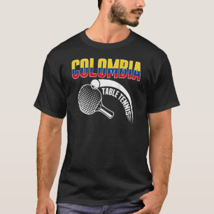 Colombia Table Tennis Colombian Ping Pong Support T-Shirt