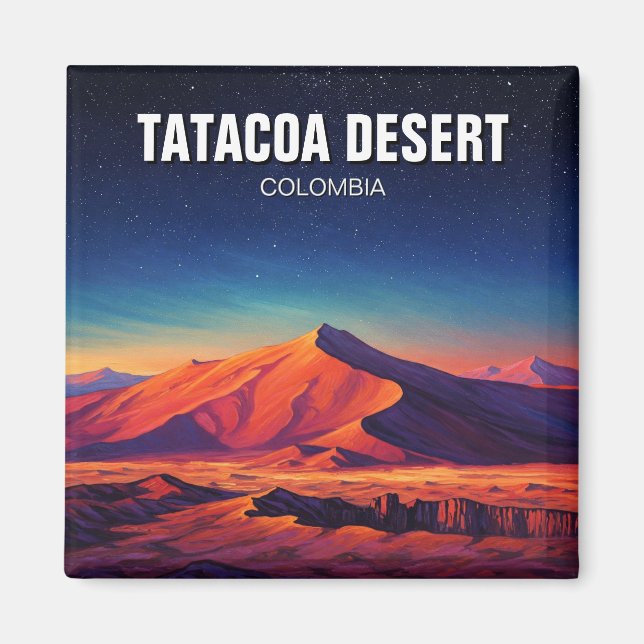 Colombia Tatacoa Desert Night Travel Magnet (Front)